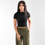 Strick Rundhals Kurzarm