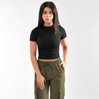 Strick Rundhals Kurzarm