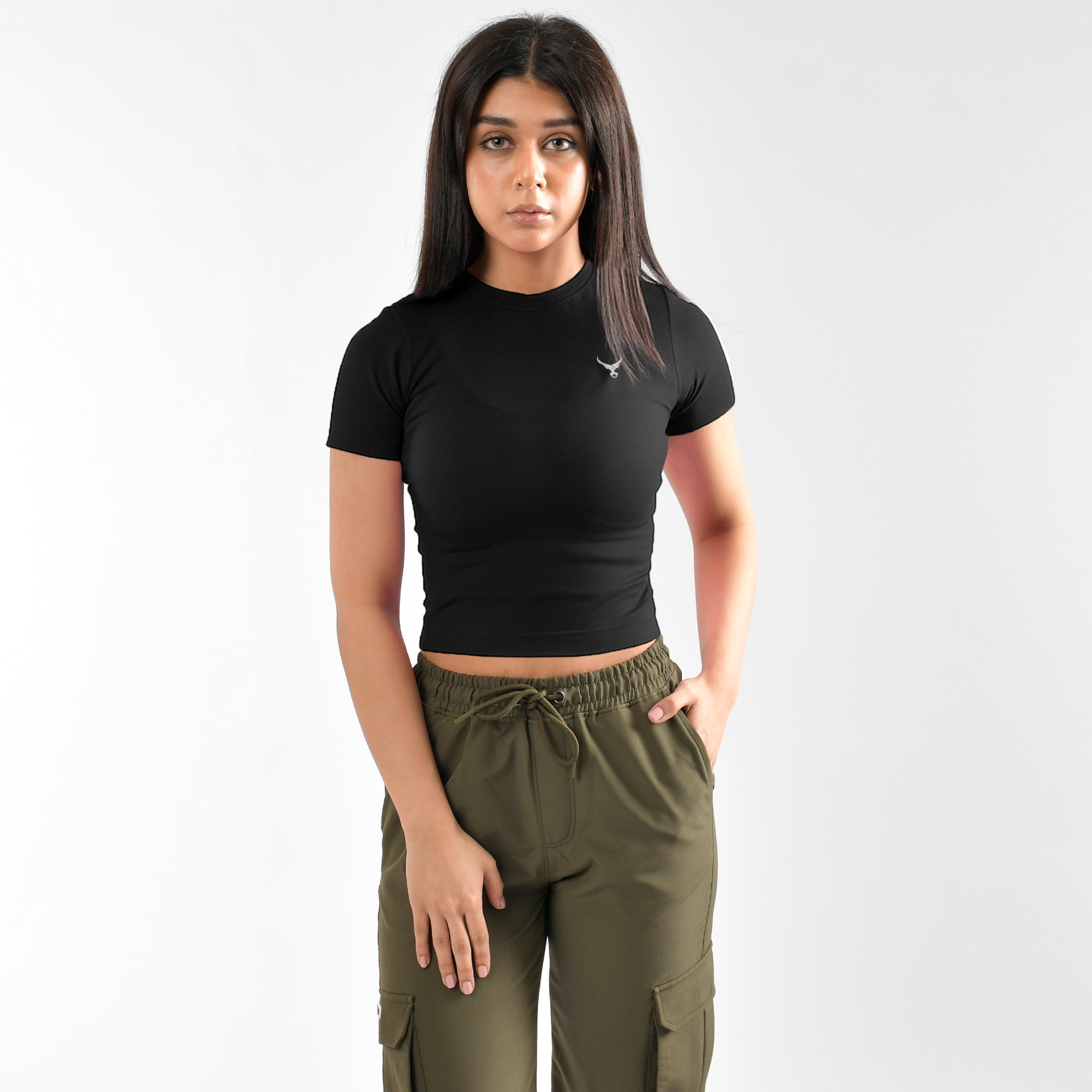 Strick Rundhals Kurzarm