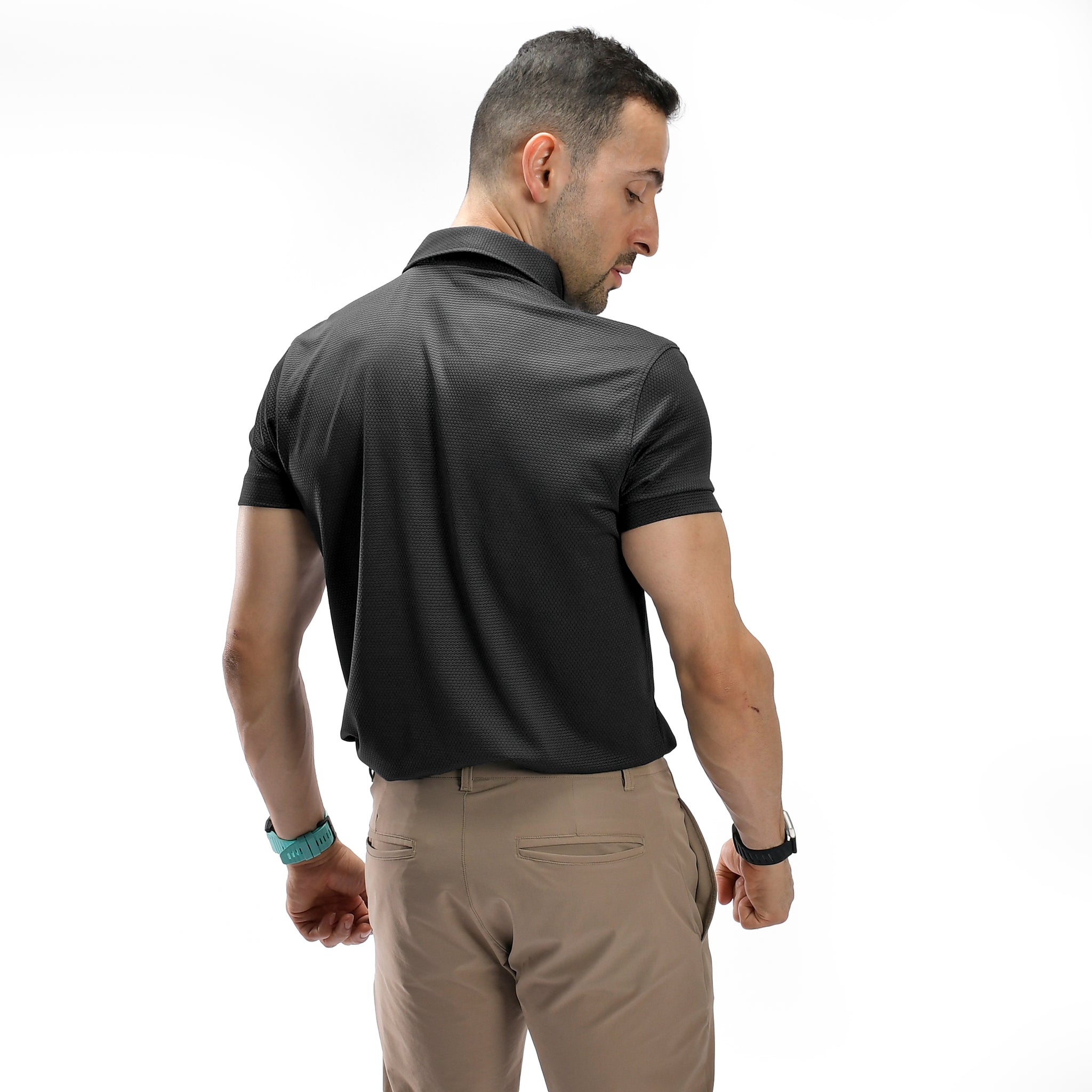 Poloshirt mit Waffelmuster
