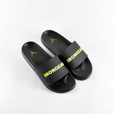 Unisex Signature Slides Schwarz/Neon