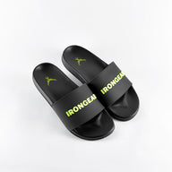 Unisex Signature Slides Schwarz/Neon