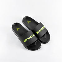 Unisex Signature Slides Schwarz/Neon