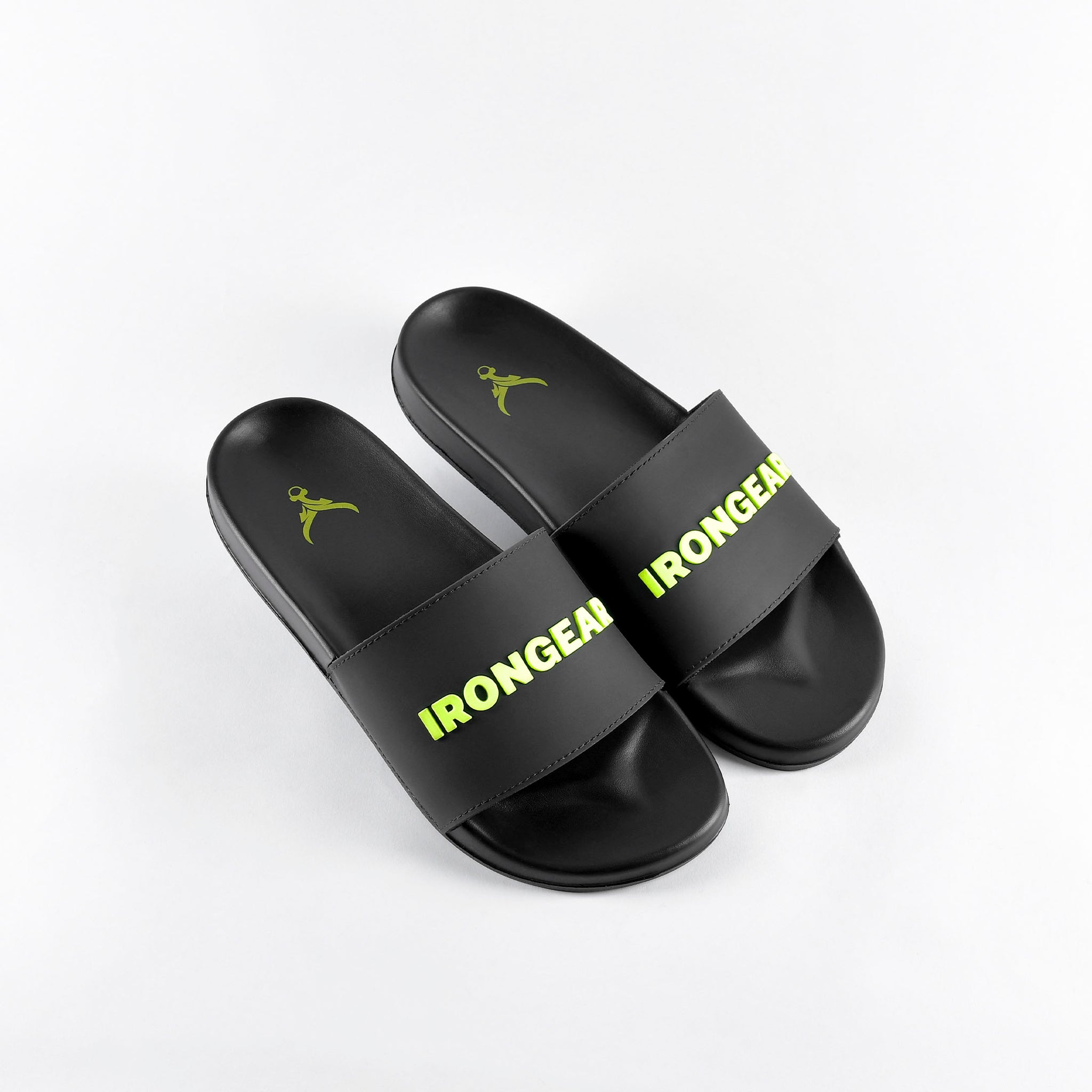 Unisex Signature Slides Schwarz/Neon