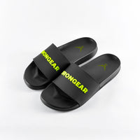 Unisex Signature Slides Schwarz/Neon