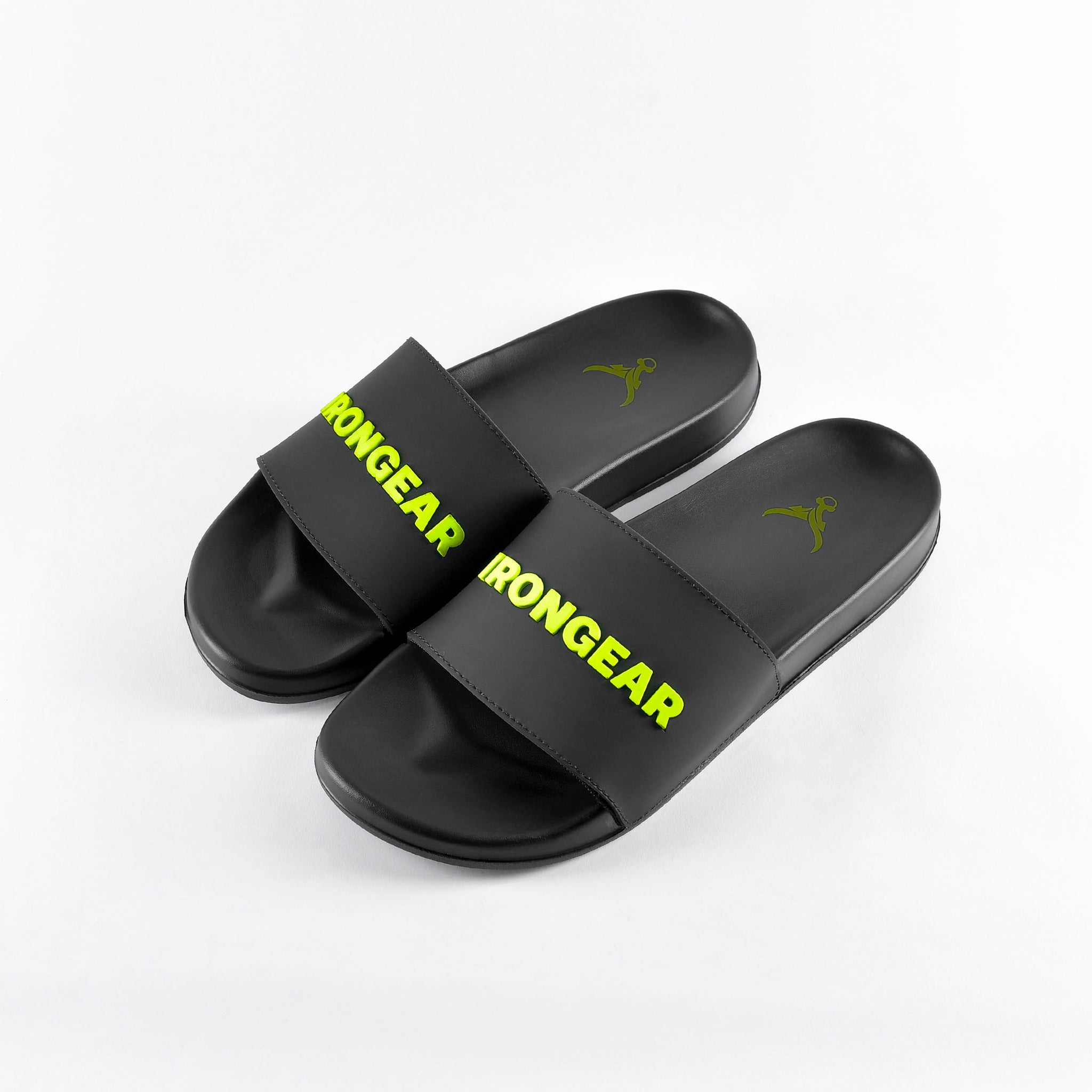 Unisex Signature Slides Schwarz/Neon