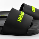 Unisex Signature Slides Schwarz/Neon