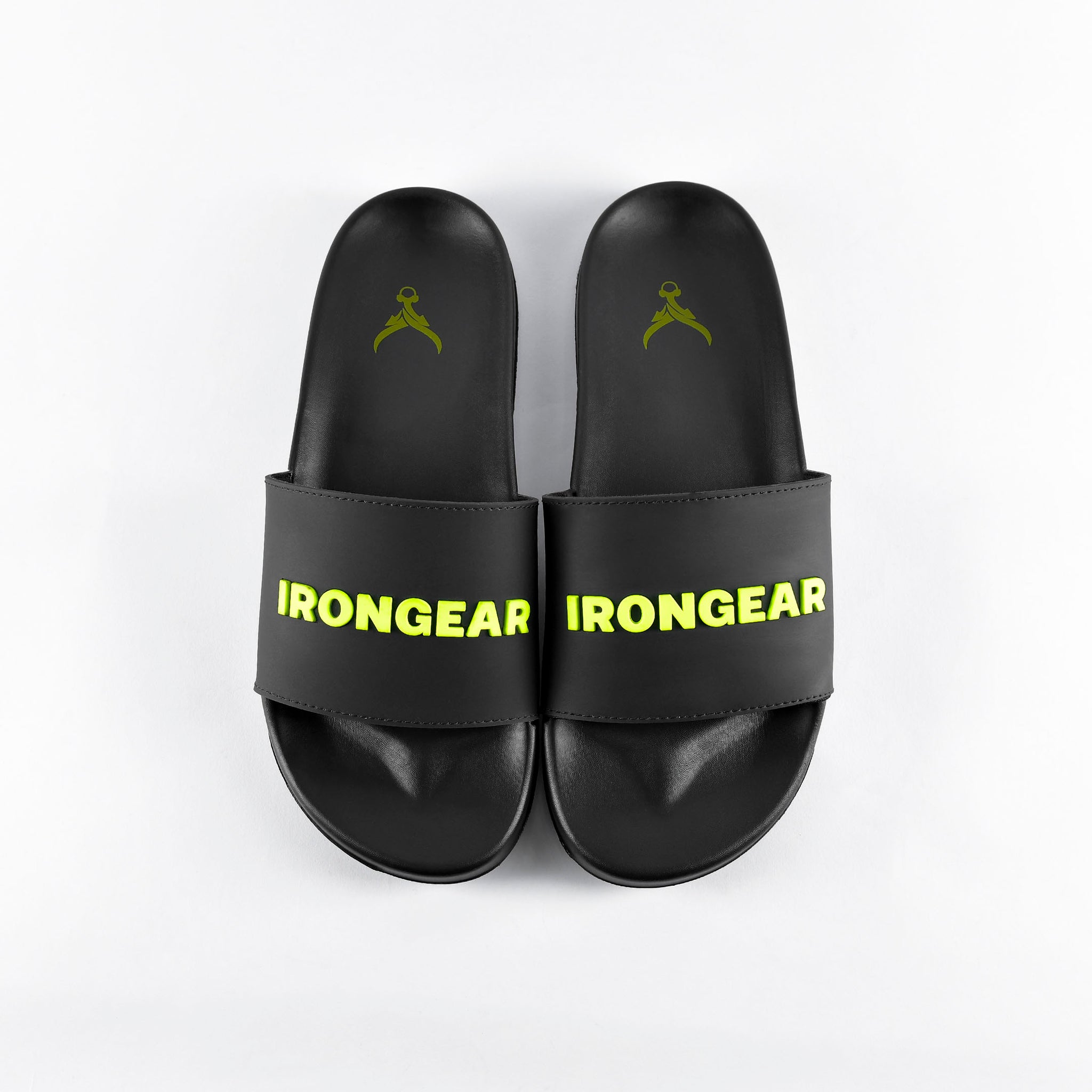 Unisex Signature Slides Schwarz/Neon