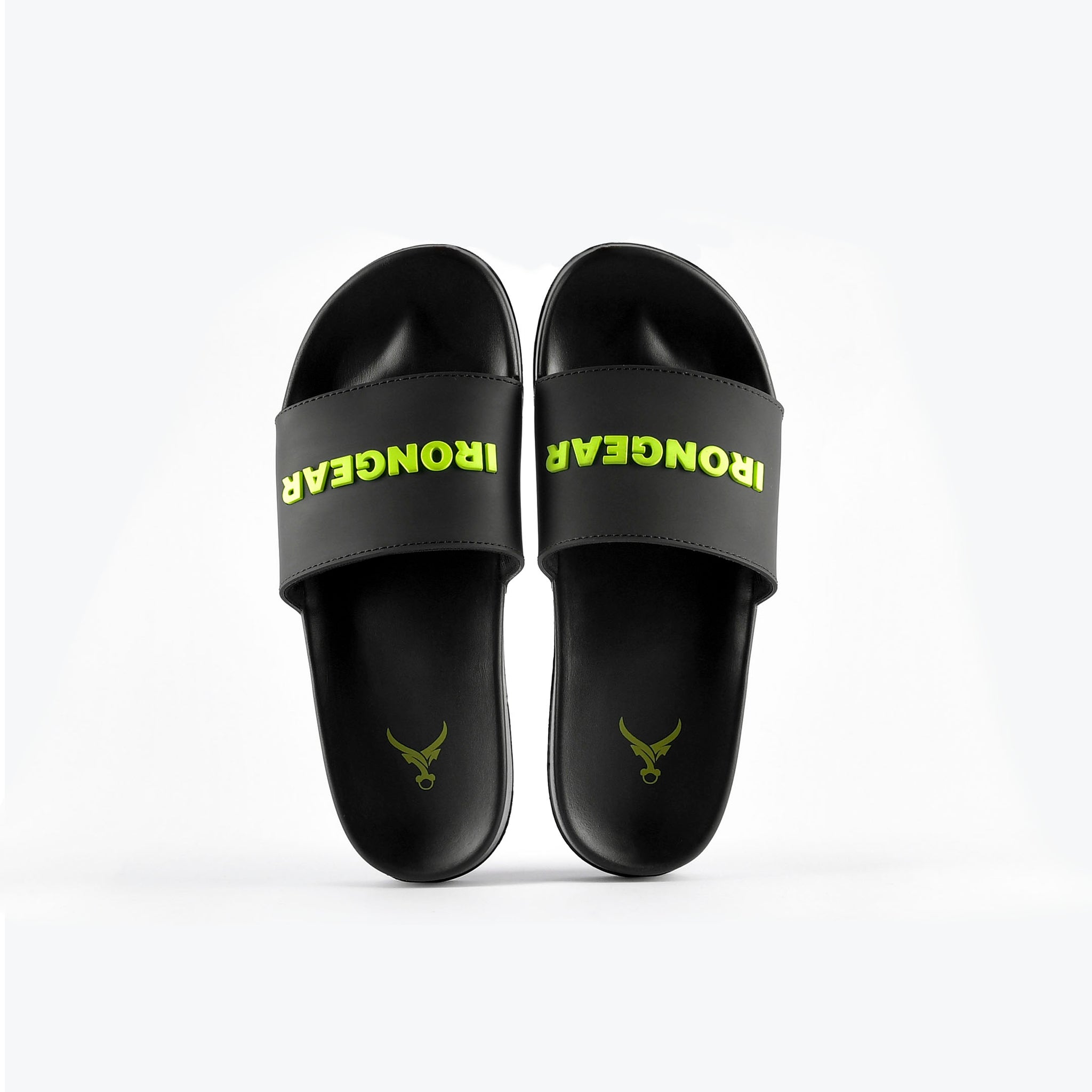 Unisex Signature Slides Schwarz/Neon