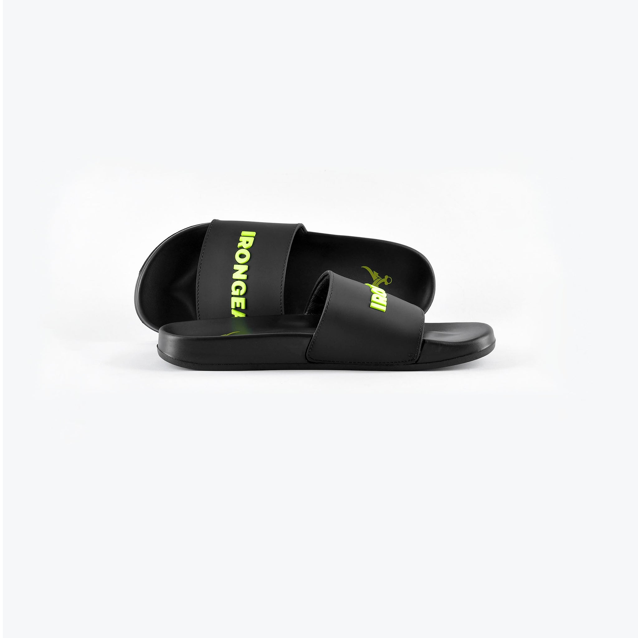 Unisex Signature Slides Schwarz/Neon