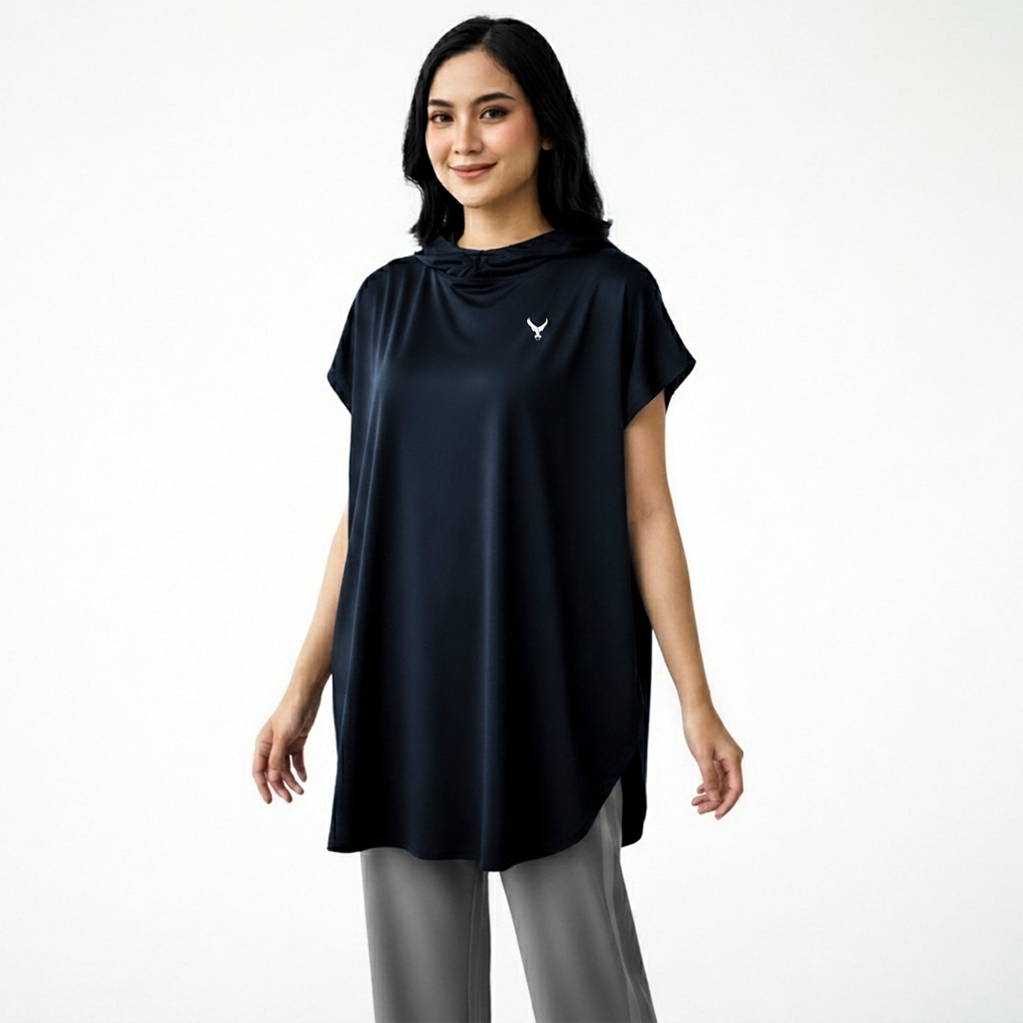 Active Abaya with Hoodie  (Cap Sleeves)