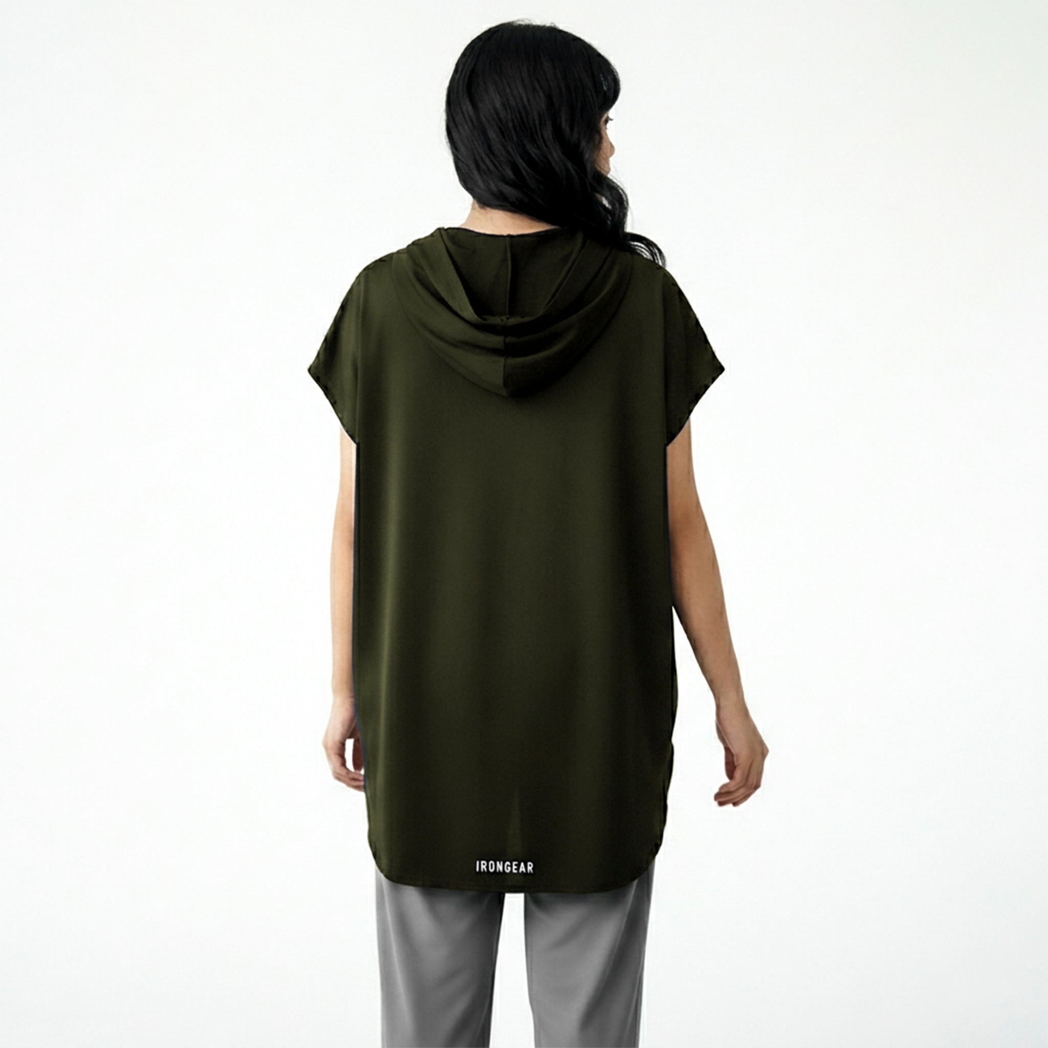 Active Abaya with Hoodie  (Cap Sleeves)