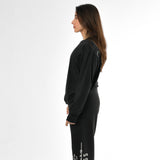 Stone Wash Langarm-T-Shirt