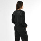 Stone Wash Langarm-T-Shirt