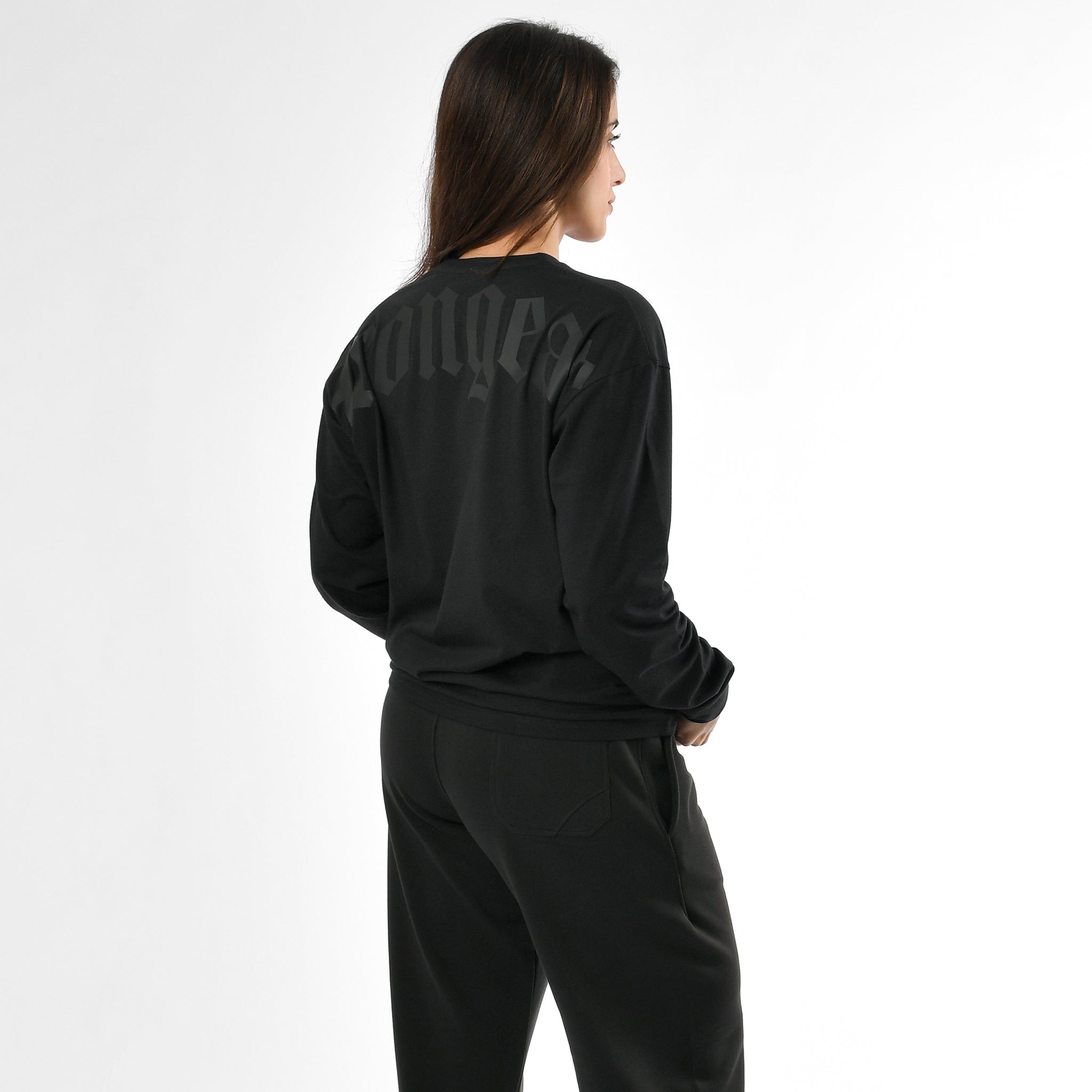 Stone Wash Langarm-T-Shirt