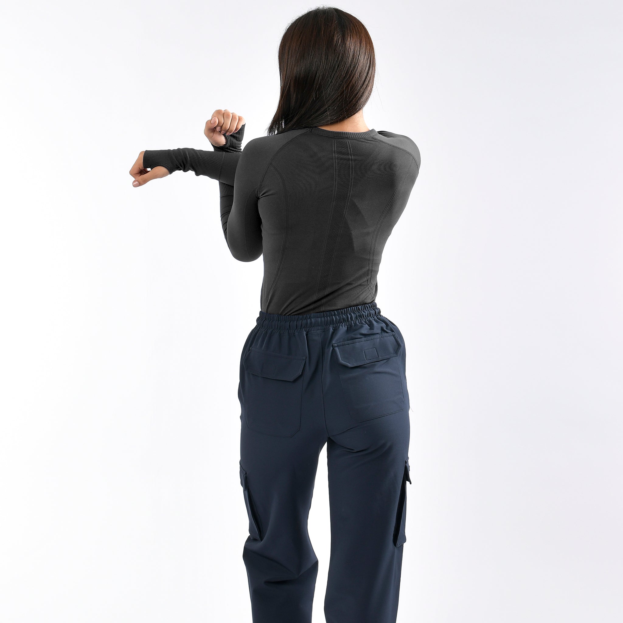 Magliette a compressione da donna a manica lunga