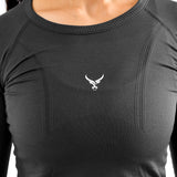 Magliette a compressione da donna a manica lunga