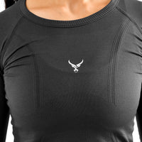 Magliette a compressione da donna a manica lunga