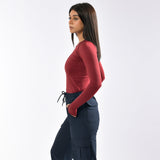 Magliette a compressione da donna a manica lunga