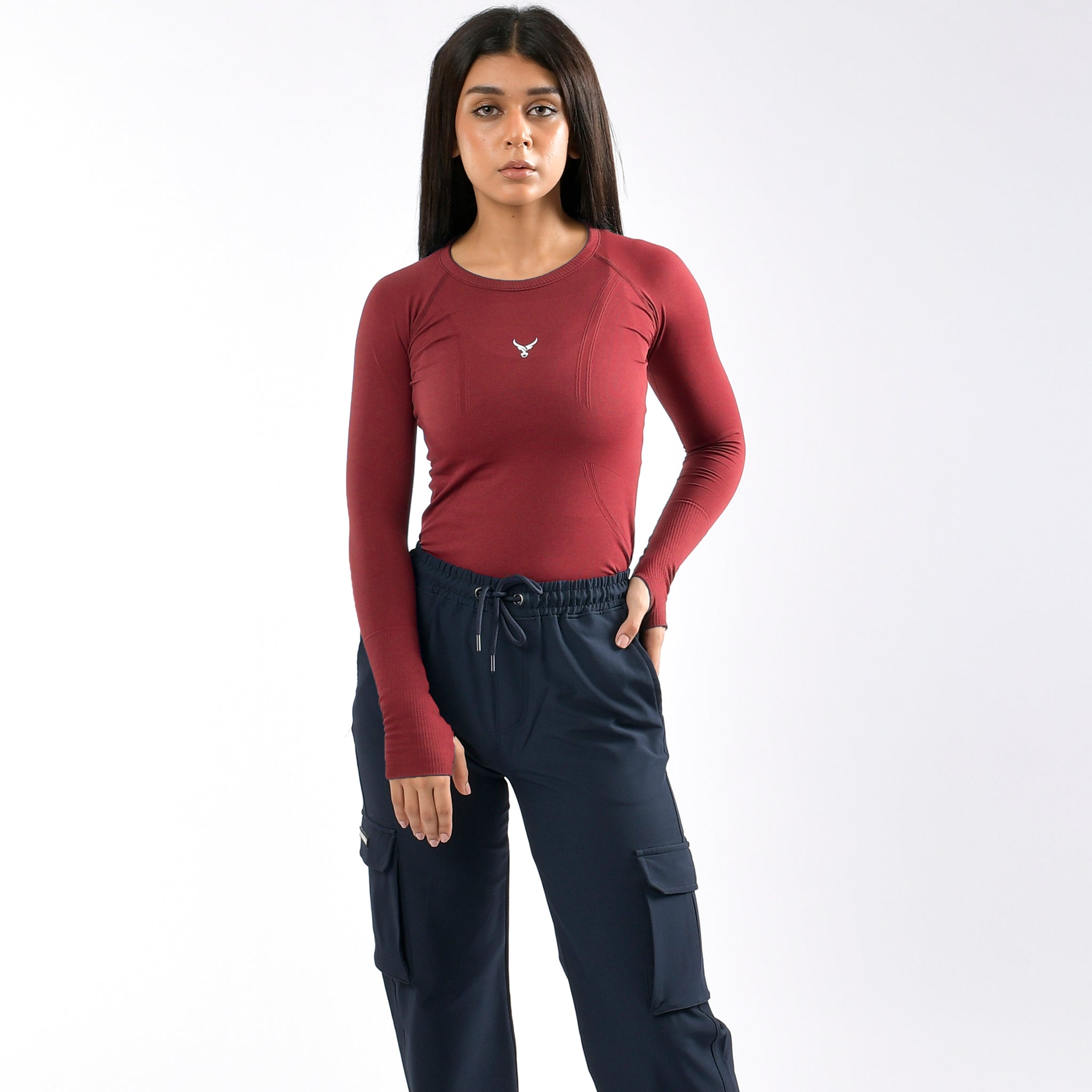 Magliette a compressione da donna a manica lunga