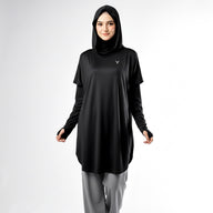 Active Abaya with Hoodie  (Full sleeves)