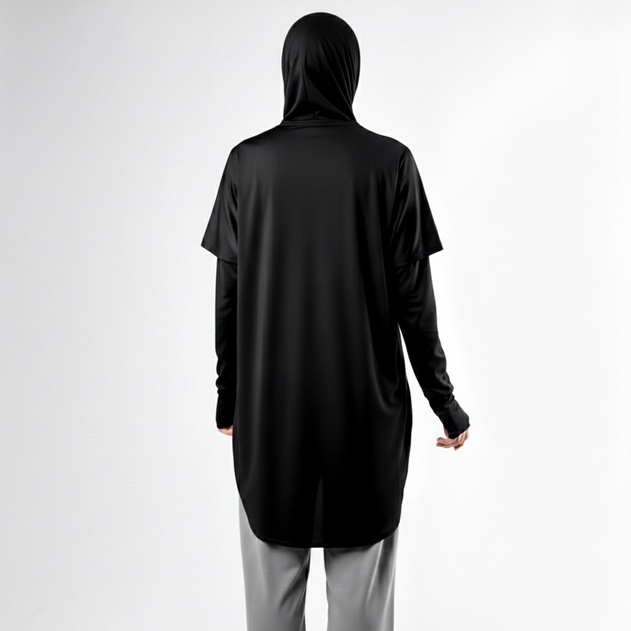 Active Abaya with Hoodie  (Full sleeves)
