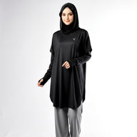 Active Abaya with Hoodie  (Full sleeves)