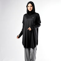 Active Abaya with Hoodie  (Full sleeves)