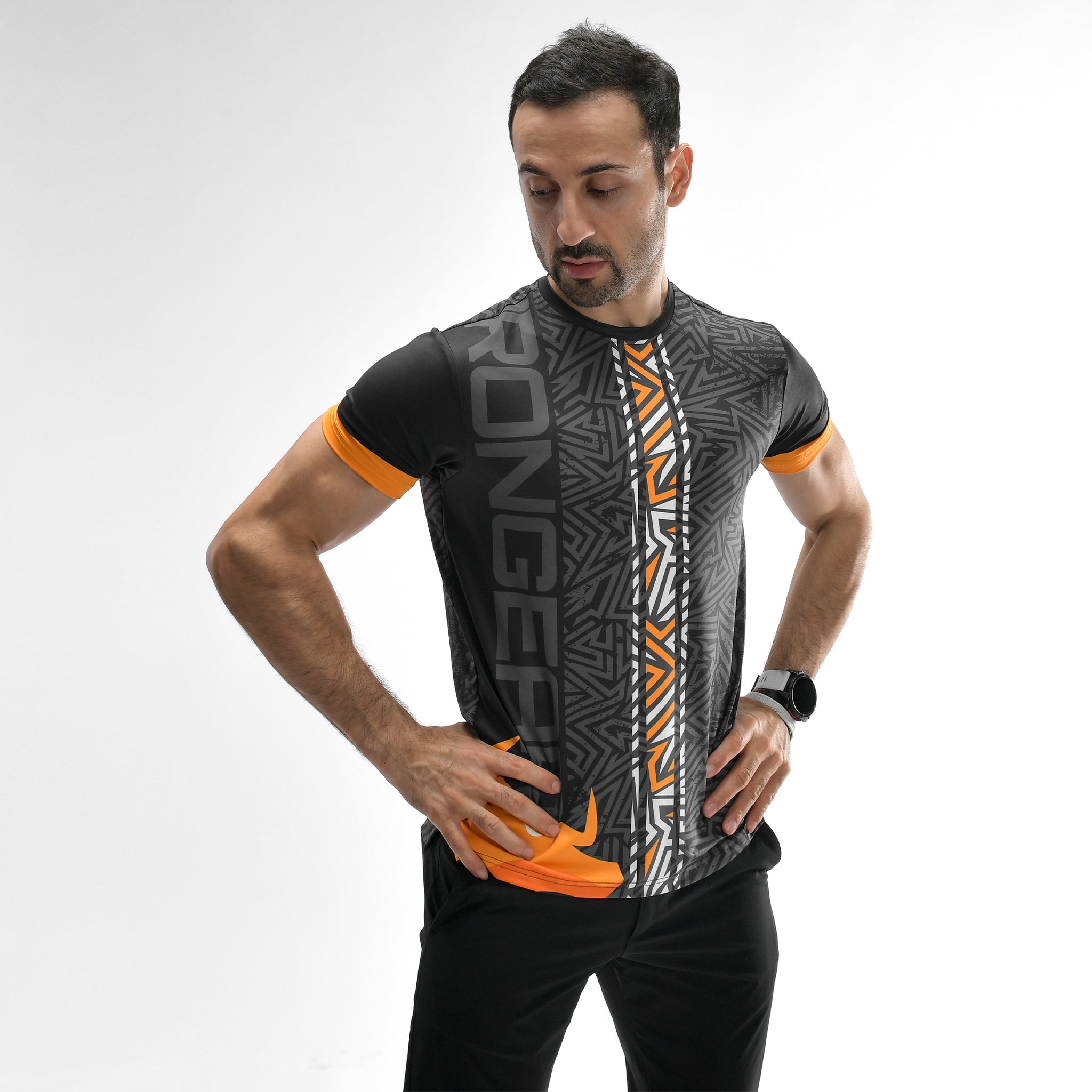 Stone Wash Langarm-T-Shirt