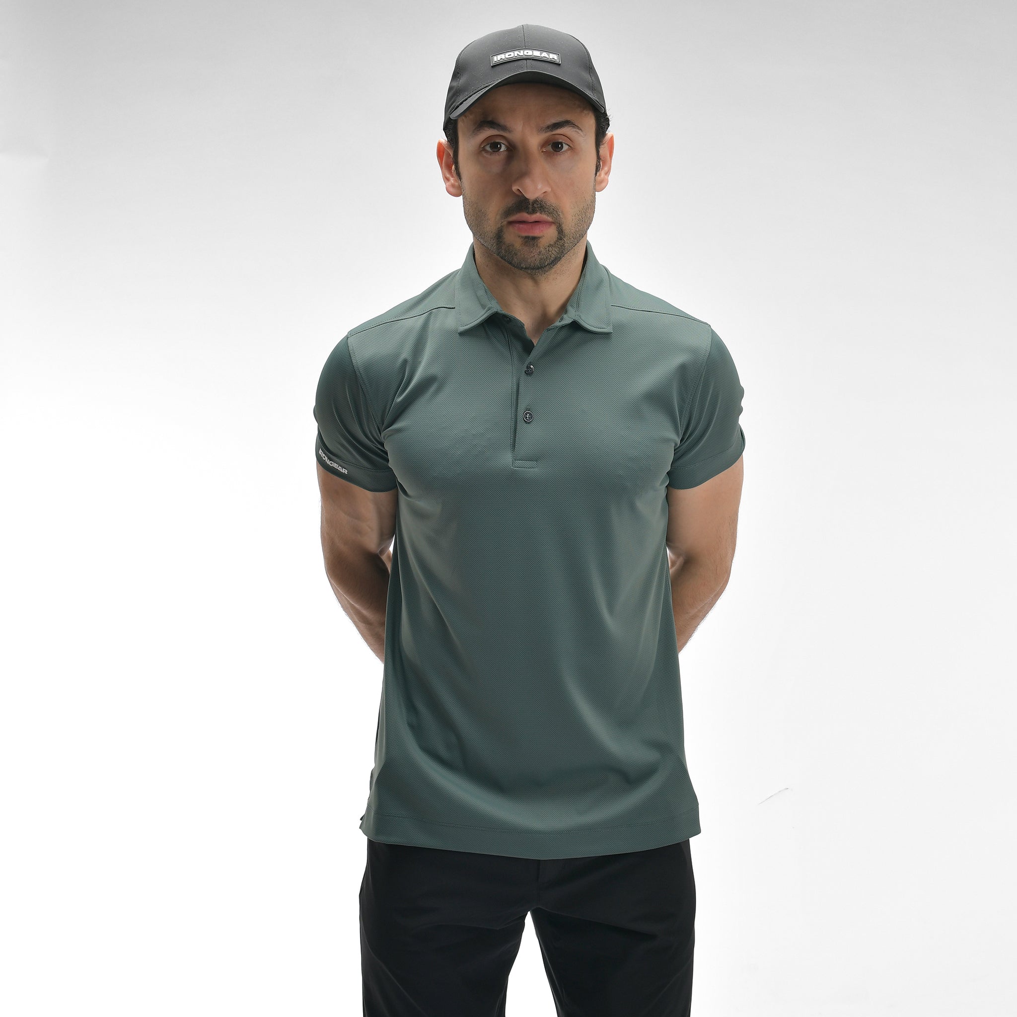 Poloshirt mit Waffelmuster