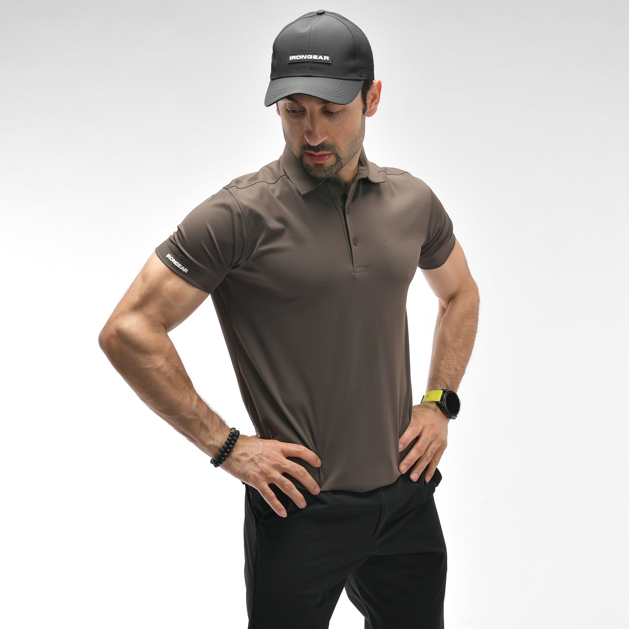 Poloshirt mit Waffelmuster
