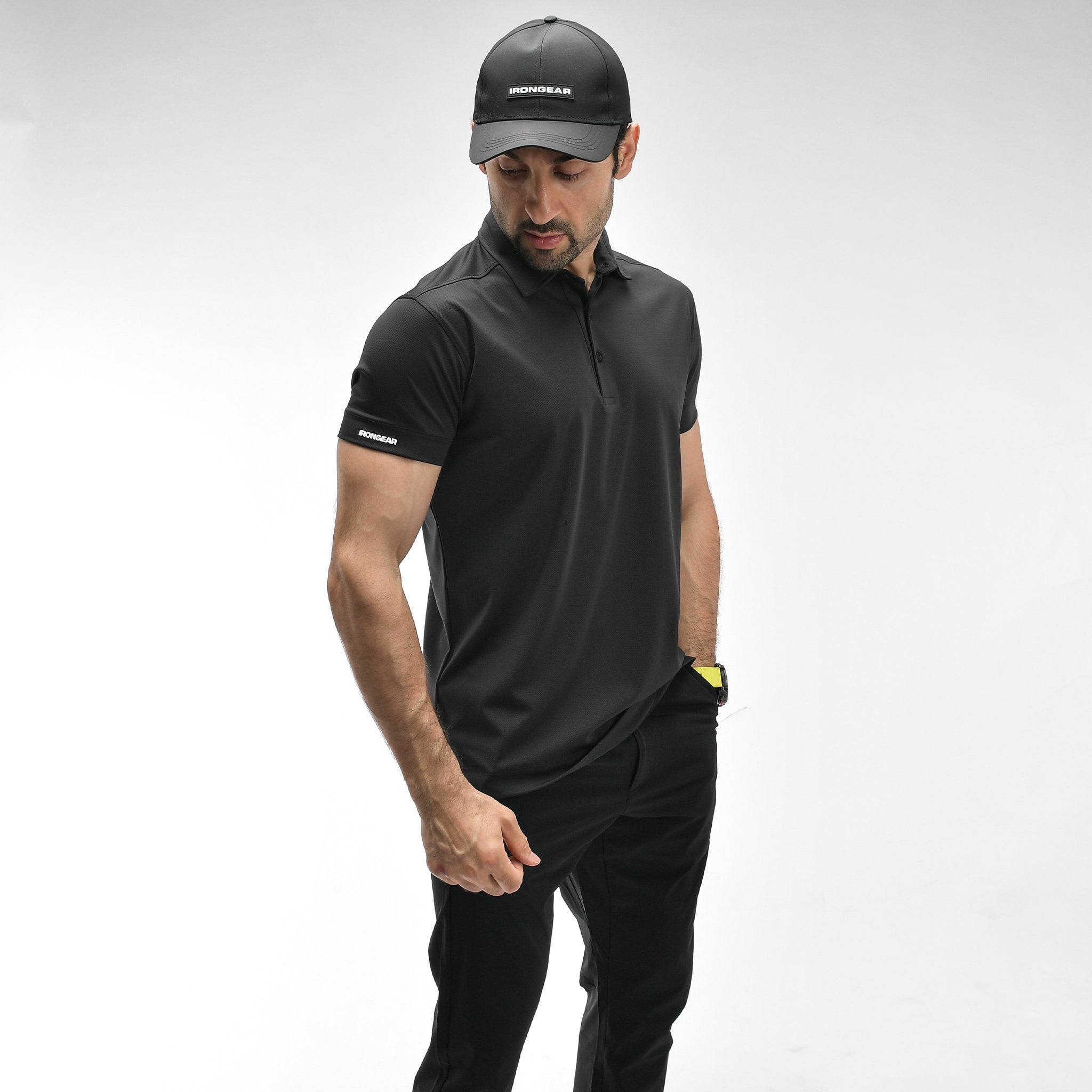 Poloshirt mit Waffelmuster