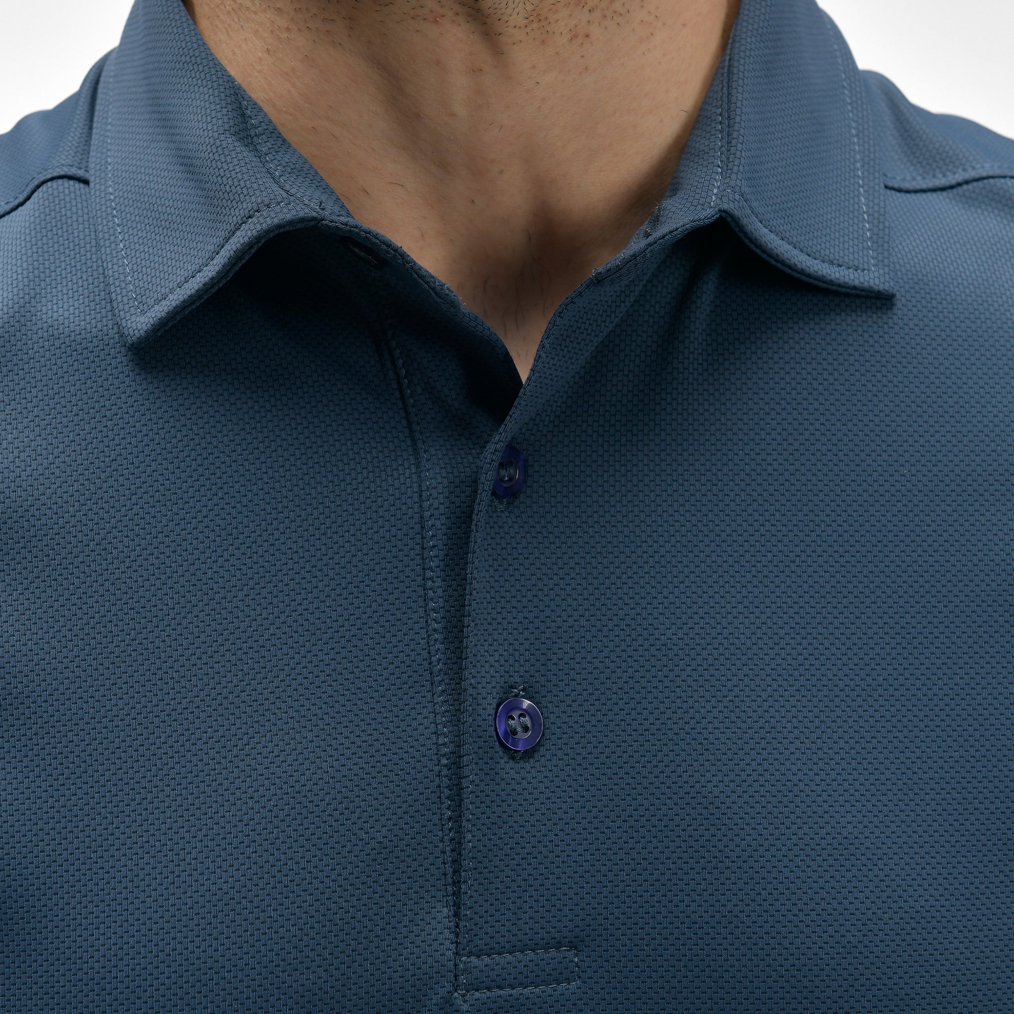 Poloshirt mit Waffelmuster