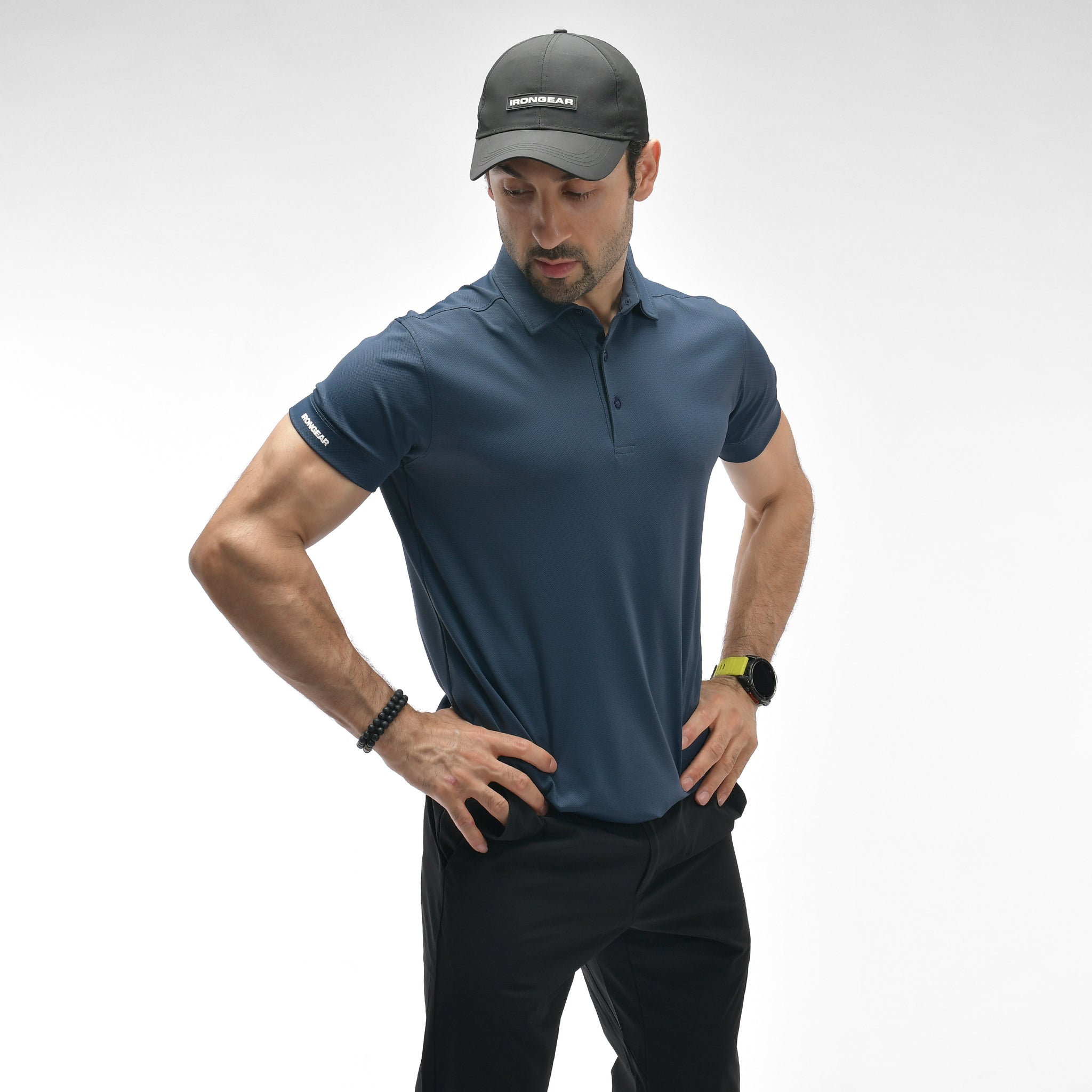 Poloshirt mit Waffelmuster