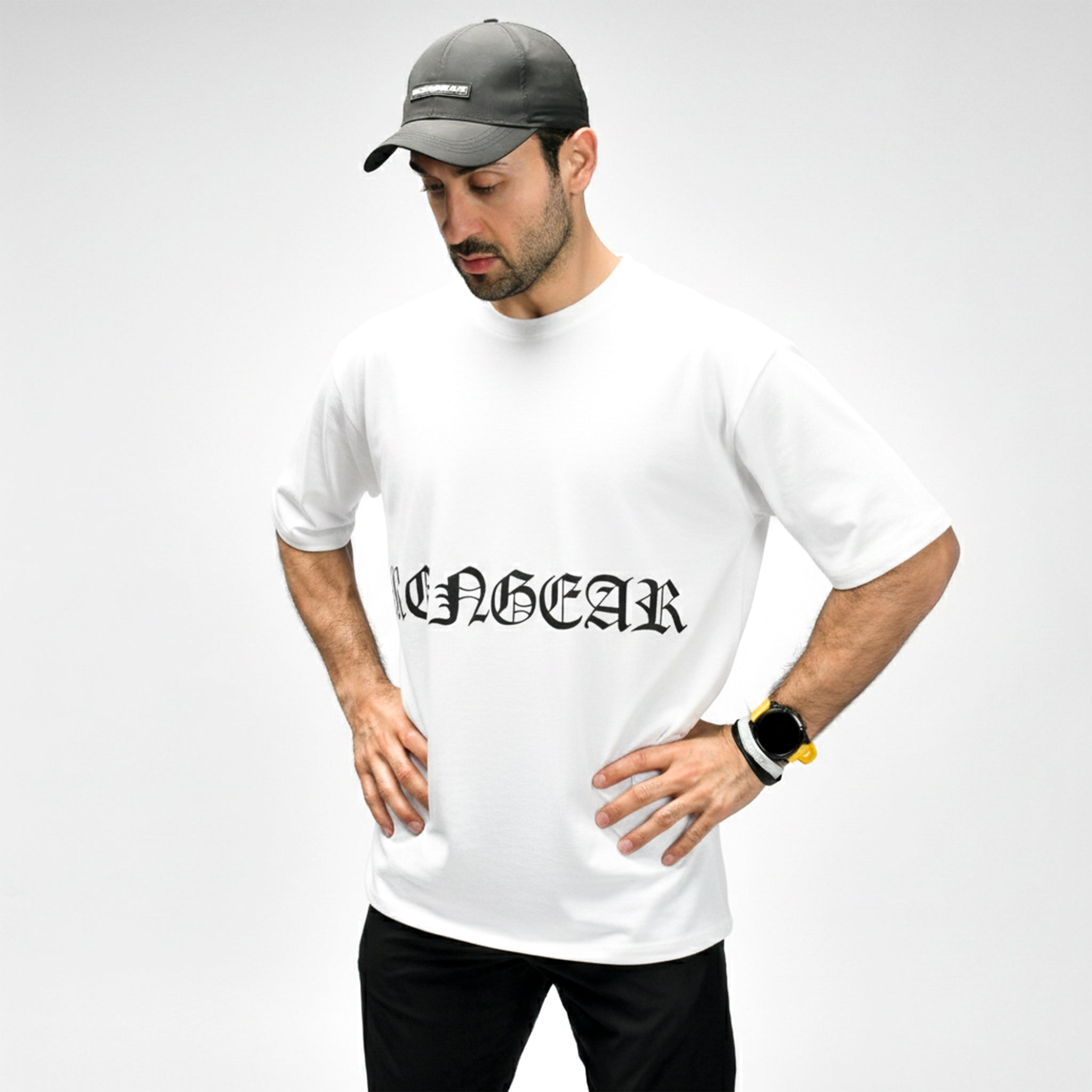 Raw Script Oversize Tee