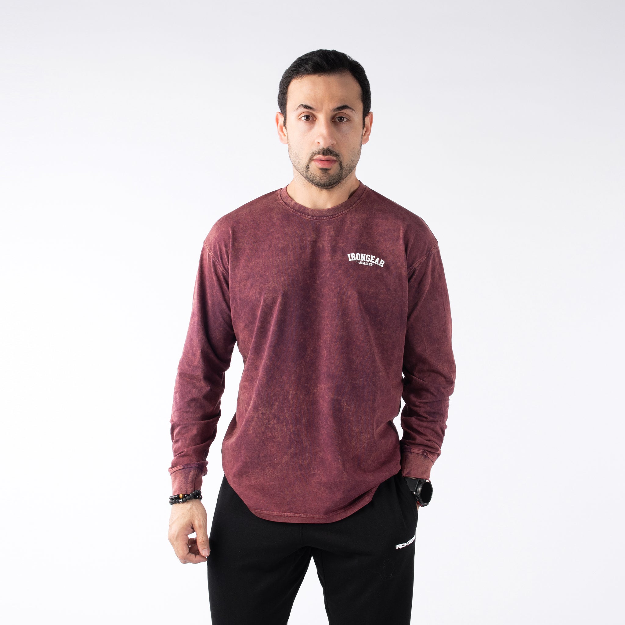 Stone Wash Long Sleeve Tee - IRONGEAR Fitness
