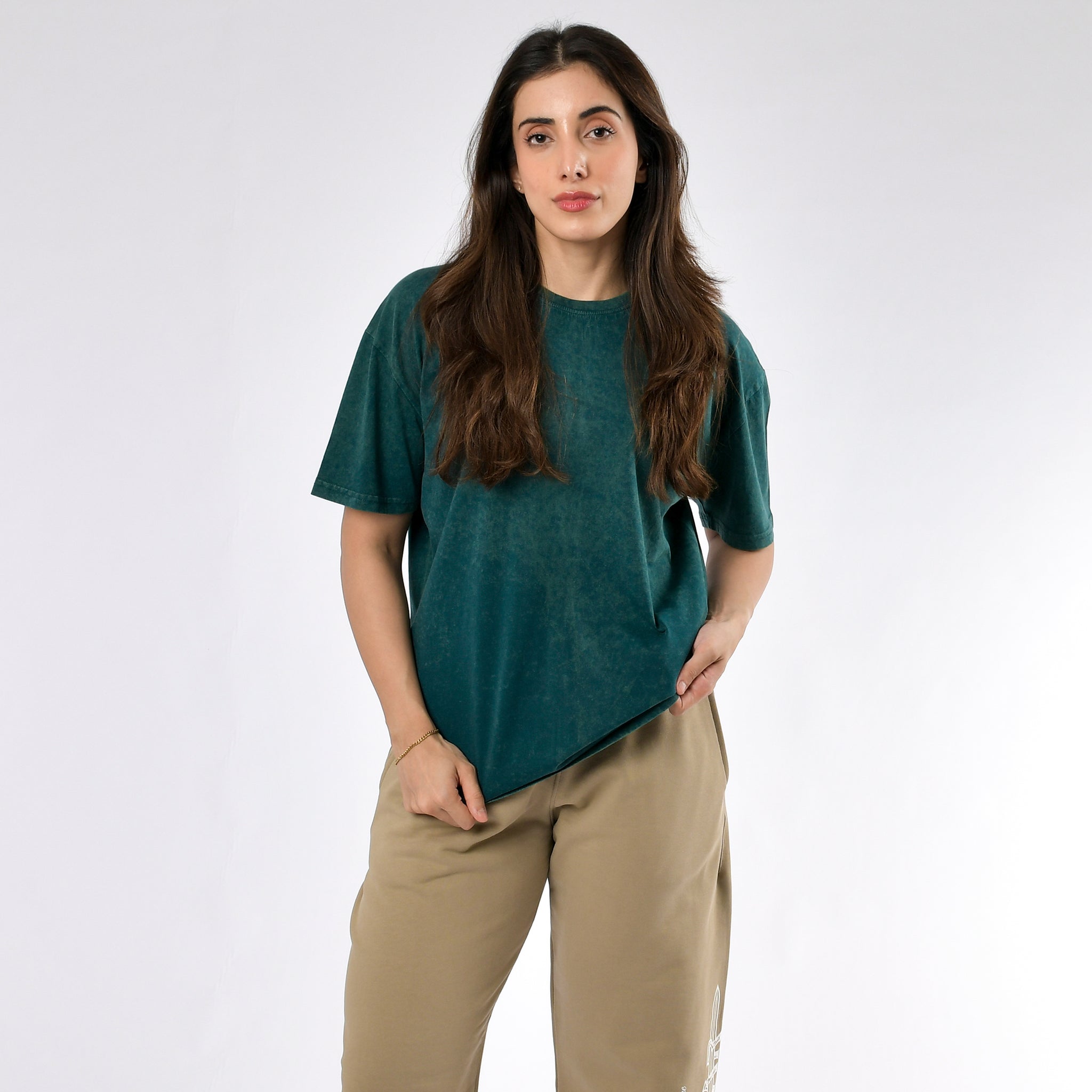 Oversize-T-Shirt mit Stone-Wash-Muster