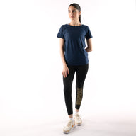 U-Boot-Ausschnitt, kurze Ärmel