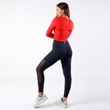 Performance-Crop-Top mit langen Ärmeln