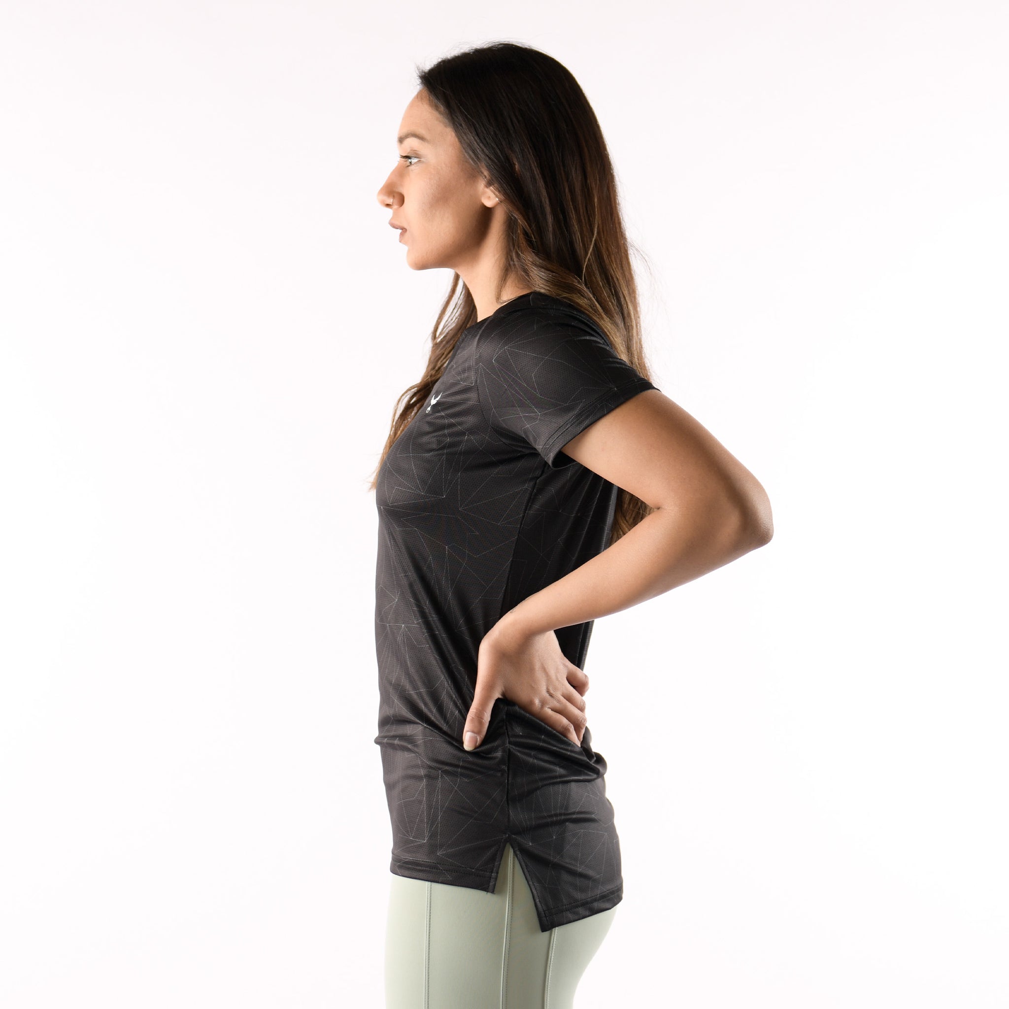 V-Ausschnitt Laser Schwarz für Damen