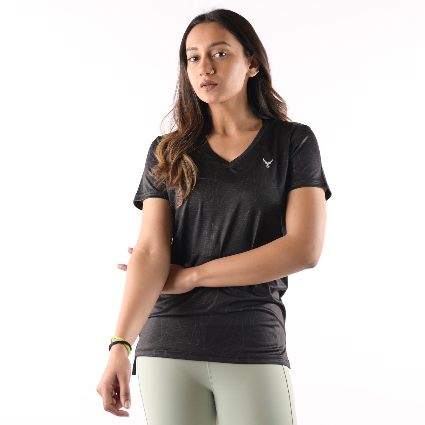 Scollo a V Laser Nero per Donna