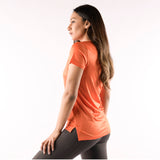 V-Ausschnitt Laser Orange für Damen